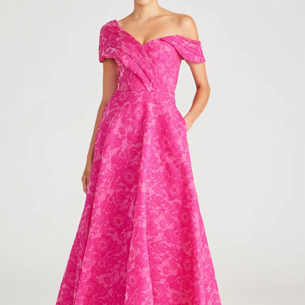 THEIA PINK Off-Shoulder Gown with Tags
